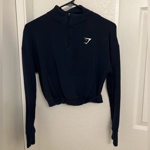 Gymshark. cropped quarter zip sweater. Size XS